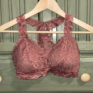 Maurices Mauve Lace Padded Small Bralet